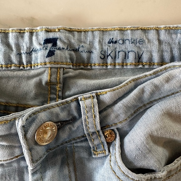 7 For All Mankind Big Girls' The Skinny Jeans Size 8 - Picture 9 of 10